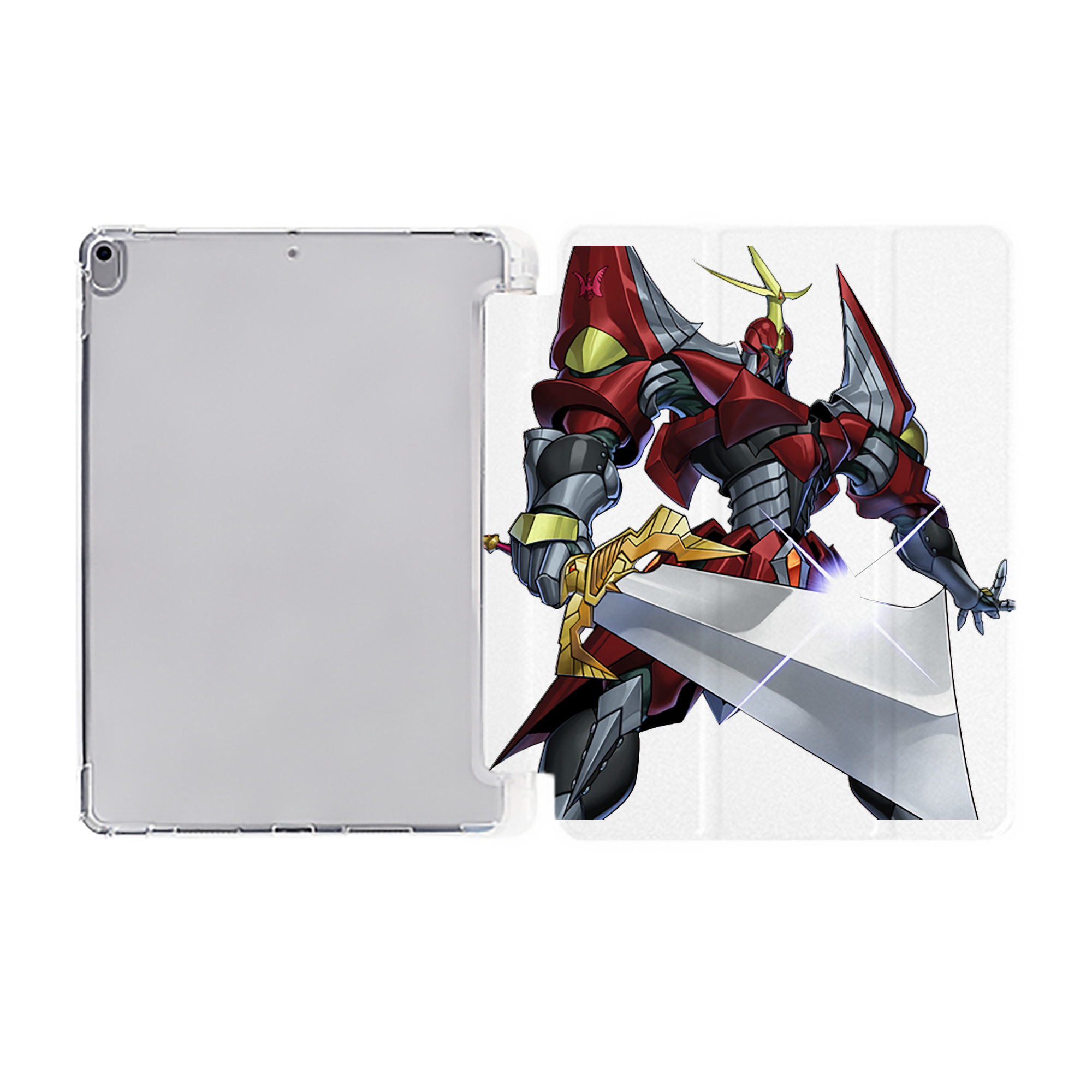 （画像用） 遊☆戯☆王 Yu-Gi-Oh! IPad ケース ペン収納付き 三つ折りスタンド PUレザー×シリコン 対応機種9.5/10.5/10.9インチ